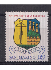 1979 San Marino 14° Torneo Balestra 1 valore nuovo Sassone 1024